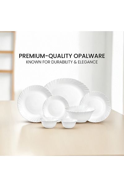 ROYALFORD 40pcs Classic Opalware Dinner Set Rf12658 Dishwasher-safe, Freezer And Microwave Safe