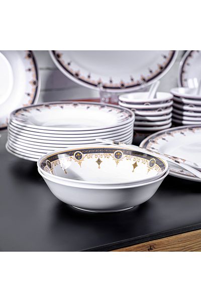 ROYALFORD 56pcs Melamine Dinner Set Rf12489 Dishwasher-safe And Freezer-friendly Food-grade