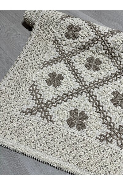 Çelsa Home Lilyum Bukle Lüks Pamuklu Kilim Bej 70x150 Cm / 80x200 Cm / 80x300 Cm / 120x180 Cm