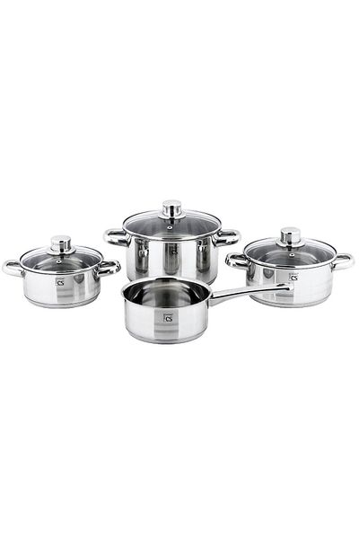 Carl Schmidt Sohn Cookware Set 7 Pcs Induction Pots Stainless Steel Belm