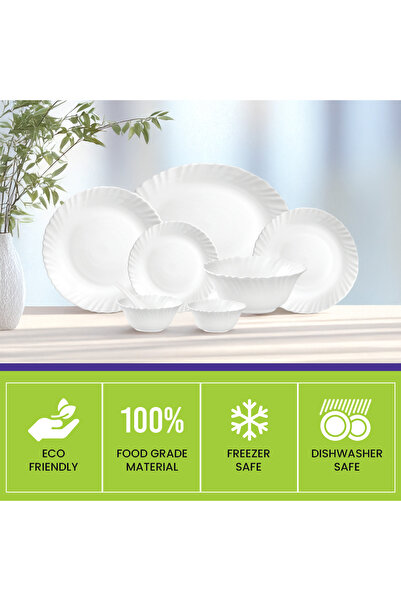 ROYALFORD 40pcs Classic Opalware Dinner Set Rf12658 Dishwasher-safe, Freezer And Microwave Safe