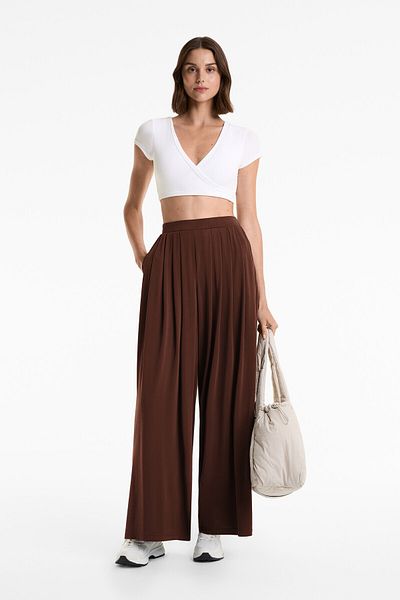 Oysho Extra wide modal blend trousers