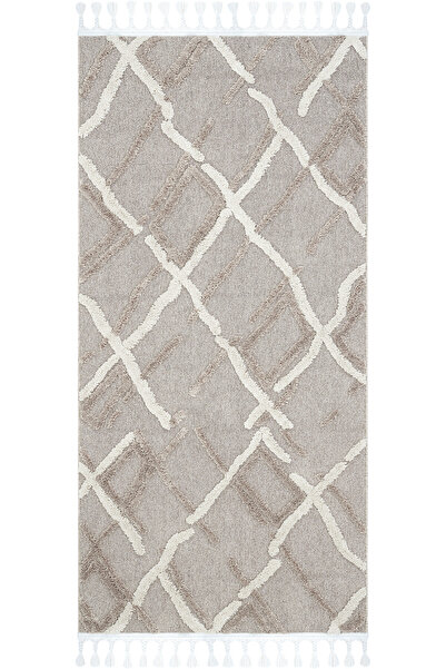 Cool Halı Palazzo Bej Mutfak Halısı Yumuşak Bukle Dokuma Tezgah Önü Leke Tutm...