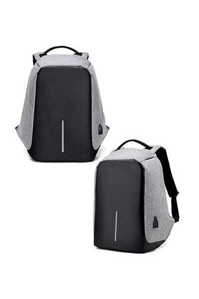 HALAMODO Multifunction USB Anti-Theft Backpack Black/Grey