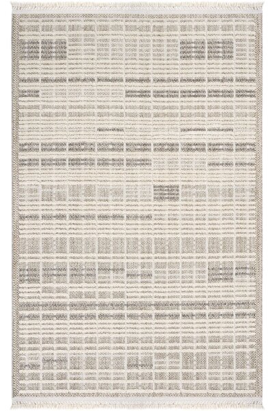 Cool Halı Jerry 04 Bej Gri Bukle Örgülü Salon Halısı Yumuşak Dokulu Antre Hol Halısı Kesme Halı Yolluk