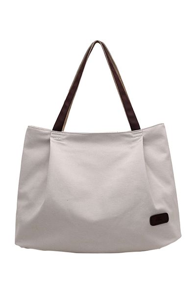 HALAMODO Stitched Detailed Shopper/Tote White