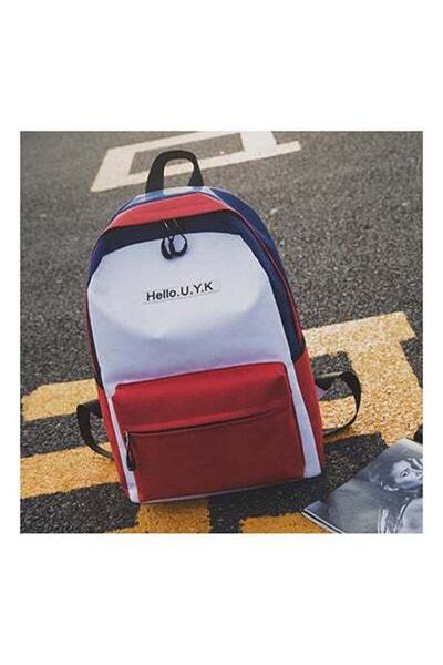 HALAMODO Casual Simple Fashion Backpack White