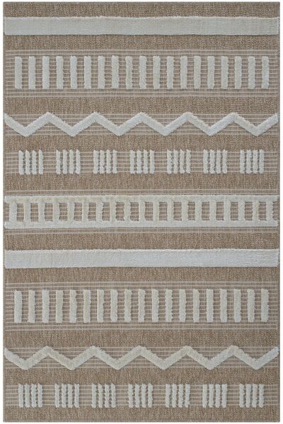 Cool Halı Safari 676 Krem Iskandinav Halı Yolluk Dekoratif Etnik Halı Natural...