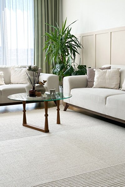 Cool Halı Hasır 622 Krem Halı Ince Mutfak Halısı Yazlık Halı Kilim Kesme Halı Yolluk Antre Hol Koridor Halısı