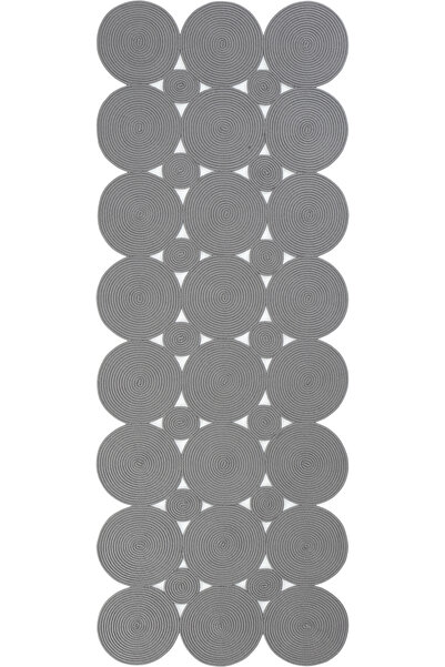 Cool Halı Luke 516 Koyu Gri Yolluk Uzun Halı Antre Hol Koridor Halısı Hasır D...