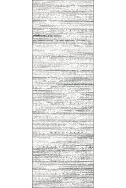 Cool Halı Carnival Gri Halı Yolluk Hol Koridor Halısı Çizgi Desenli Dijital B...