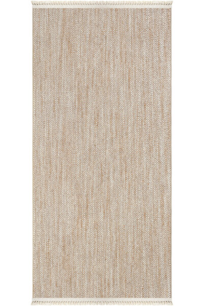 Cool Halı Olinda 1104 Bej Mutfak Halısı Yumuşak Bukle Dokuma Tezgah Önü Leke Tutmayan Iskandinav Yolluk Halı
