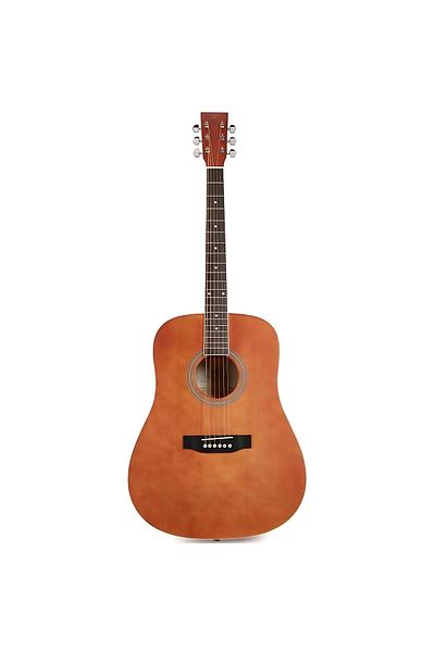 SX SD104BR, western dreadnought acoustic guitar, matte brown