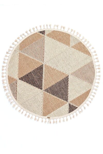 Cool Halı Bress 1405 Sarı Kolay Temizlenen Hav Toz Vermez Hasır Dokulu Örgü D...