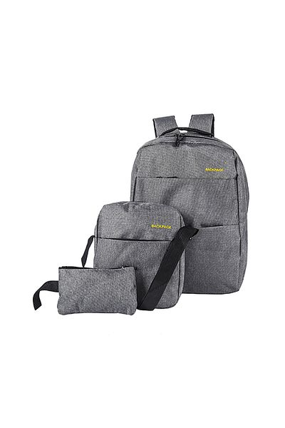 HALAMODO 3 Piece Multifunctional Bags Set Grey