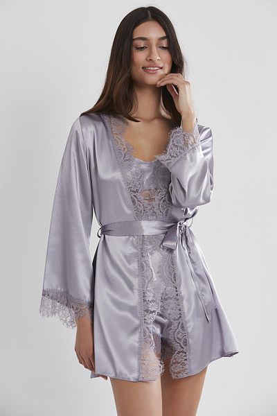Pierre Cardin Set pantaloni scurți din dantelă din satin din 3 piese și combi și rochie de dimineață 2490