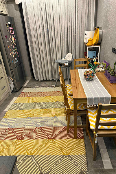 Cool Halı Lovely Colorful Rug Machine Washable Double-Sided Woven Acrylic Thin Bathroom Balcony Kitchen Rug