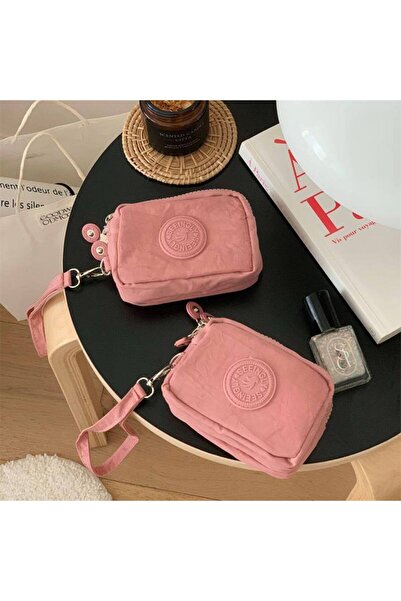 rinkadoll Kaliteli yumuşak pembe renk bozuk para cüzdanı