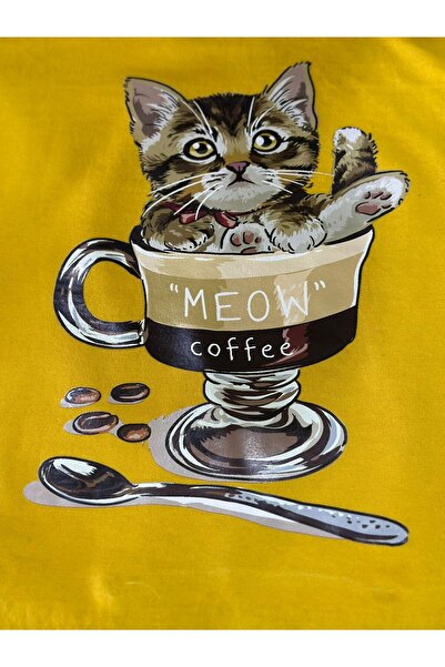 Gönülden Tasarım طباعة نقل القطط على كأس ملتصق بالحديد مقاس 27 × 19 سم