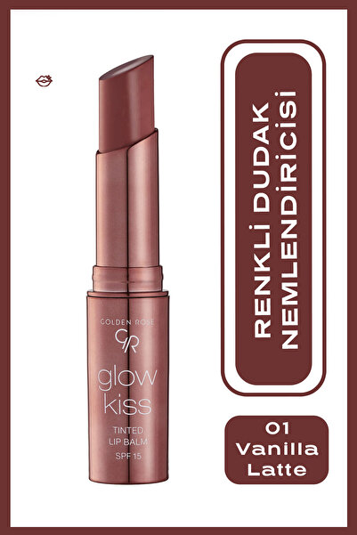 Golden Rose Glow Kiss Tinted Lip Balm SPF15 Shea & Hyaluronik Asitli Renkli D...
