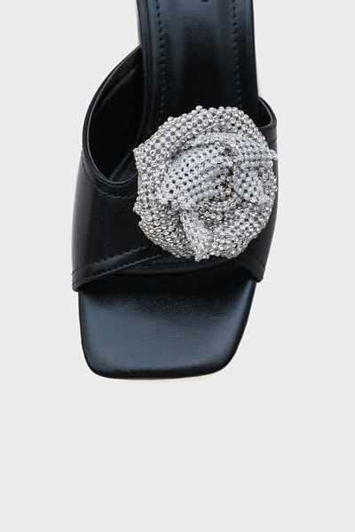 Capone Outfitters Medium Heeled Women's Slippers with Stone Buckle