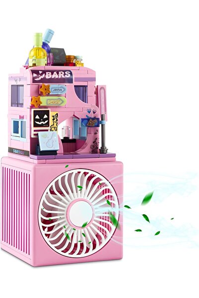 Fan Küçük Masa Vantilatörü, USB Şarj Edilebilir Pil, 3 Hız Güçlü