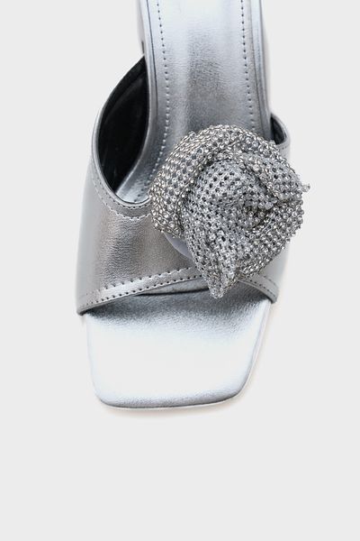 Capone Outfitters Medium Heeled Women's Slippers with Stone Buckle
