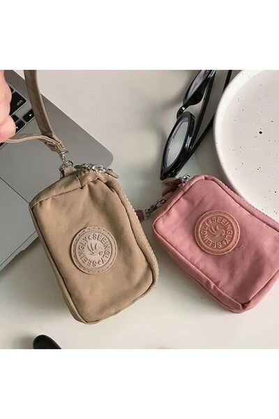 rinkadoll Kaliteli yumuşak pembe renk bozuk para cüzdanı