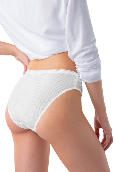 Bravie Γυναικεία εσώρουχα μπικίνι 5 τεμαχίων – οργανικό βαμβάκι – καθημερινά εσώρουχα που αναπνέουν – Bk2-λευκό