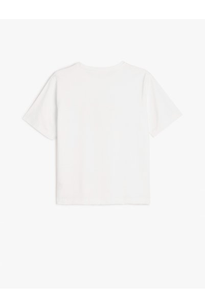 Koton Cotton Short Sleeve Crew Neck Heart Printed T-Shirt