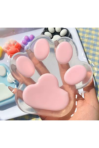 tmtoysandmore لعبة فو فو اسفنجي كات باو تان سوكيشي ترتر للضغط على الإجهاد (وردي شفاف)