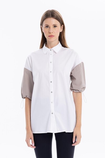 GMG FIRENZE Жіноча сорочка з довгими рукавами та стоперами на кінцях рукавів