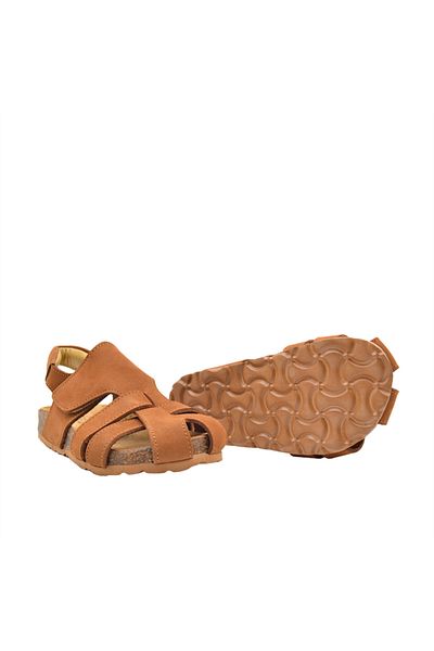 kids A more Arezzo Unisex Leather Children's Sandals Brown