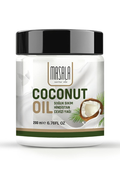 Masala Hindistan Cevizi Yağı 200 ml - Soğuk Pres (Coconut Oil - Cold Pressed)