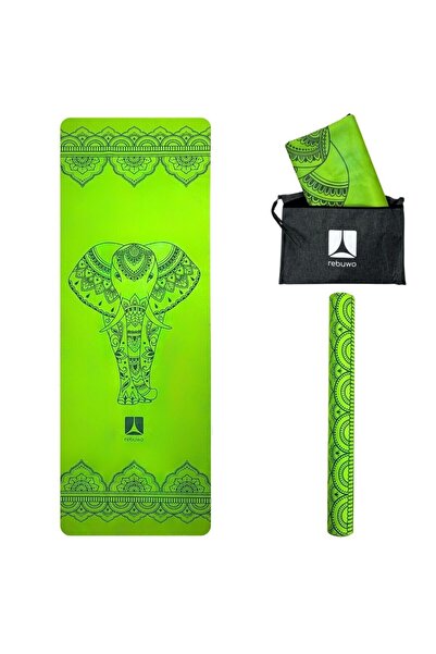 Rebuwo Seyahat Yoga Matı Katlanabilir Doğal Kauçuk Mat 1mm