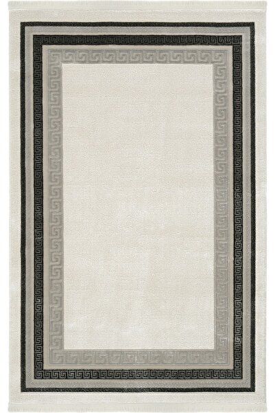 Cool Halı Pella 6815 Gri Krem Halı Yolluk Oturma Odası Halısı Yatak Odası Hal...