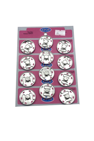 ATOS 30 Mm Çıt Çıt 12 Adet (beyaz)