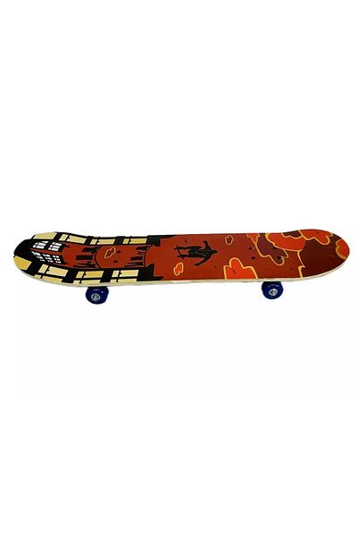 rexa Red & Black Graphic Skateboard Deck – Durable Street Deck for Tricks & Custom Setups Multicolor