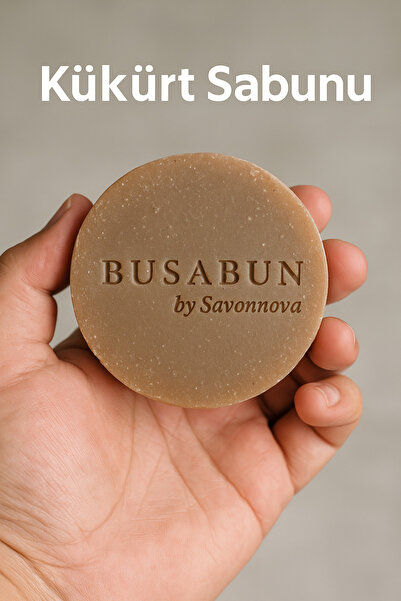 BUSABUN صابون الكبريت الطبيعي والخالي من الإضافات 100 جرام