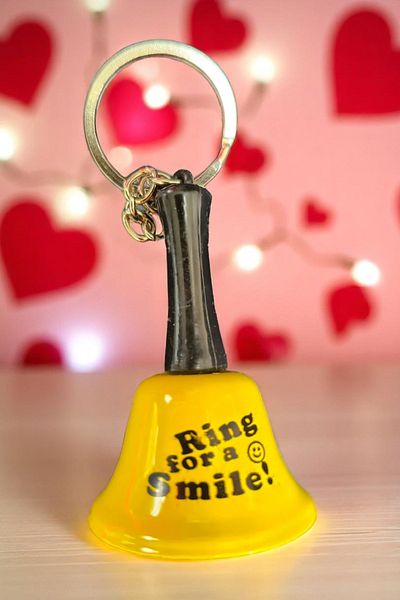 Land of Souvenir Message Bell with Metal Keychain