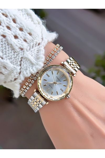 Ferrucci Steel Cord Cutout Glass Special Design Women's Wrist Watch 2 Years Waterproof