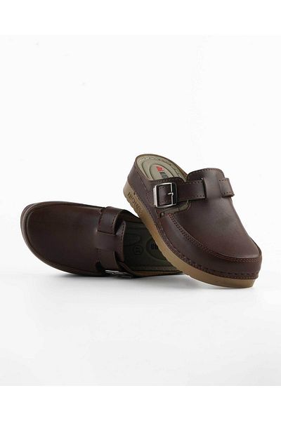 DR KLOMPA Γυναικείες Παντόφλες MS669 Καφέ Fanetta Orthopedic Sabo Slippers
