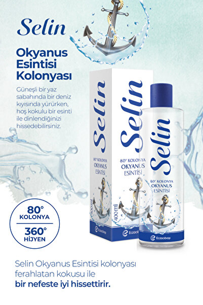Selin Parfümlü Kolonya Okyanus Esintisi 400 ml 2'li Set