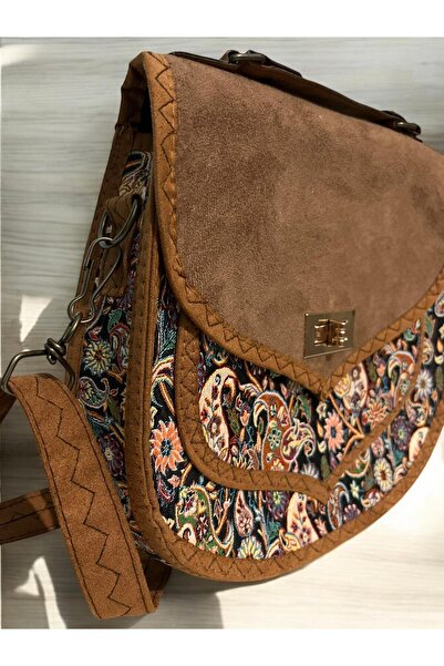 MODA Women's Shoulder Bag with Authentic Ethnic Pattern Suede Cover