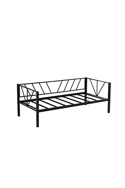 Unimet Alchera Daybed Tek Kişilik Sedir Metal Karyola Siyah