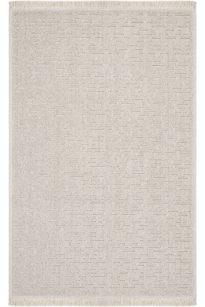 Cool Halı Mirage Beige Carpet Striped Loop Weave Non-Slip Base Washable Carpet Modern Living Room Hall Carpet