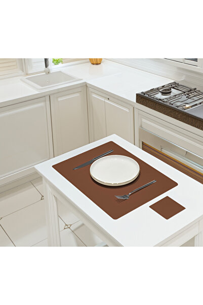 ASDİVA مفرش طاولة من الجلد الصناعي البيضاوي الشكل من American Service Supla ل...