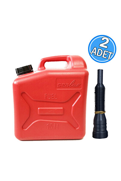 SomayStore Tekne Yakıt Taşıma Bidonu Benzin & Mazot 15 Litre 2 Adet