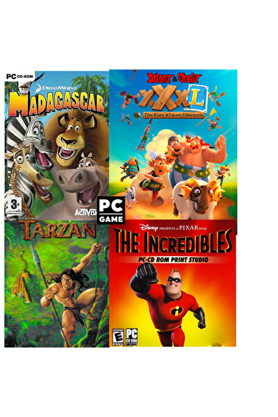 Tigdes 🎮 Vol3 4'lü Çocuk Oyunları Seti Pc Oyunu | Windows Uyumlu Eğlence Ser...