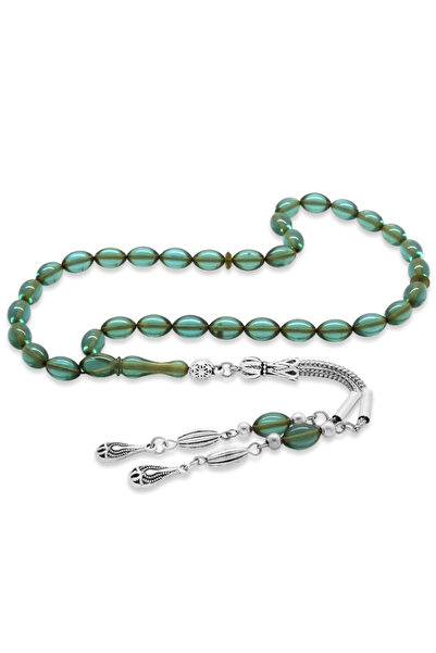 Tesbihane Нетемніючий метал Крапля води Пензлик Ячмінь Різання Зап'ястя Вода Блакитний Вогонь Бурштин Чотки